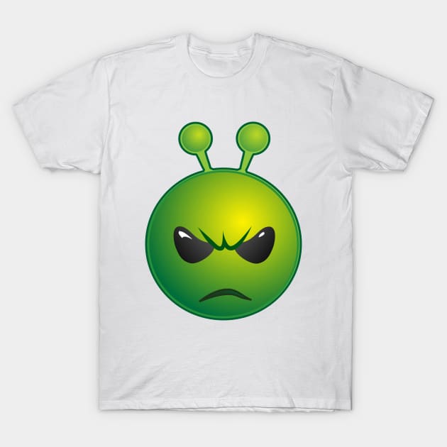 Funny Alien Monster ET Extraterrestrial Martian Green Man Emoji for Women, Men and Kids 17 T-Shirt by PatrioTEEism